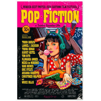 Maxi Poster Locandina Film (Pop Fiction) TV Cinema Pulp Cult Arte Incorniciabile Animation da Palestra Boxe Casa Ufficio Locanda Nerd 91x61 cm