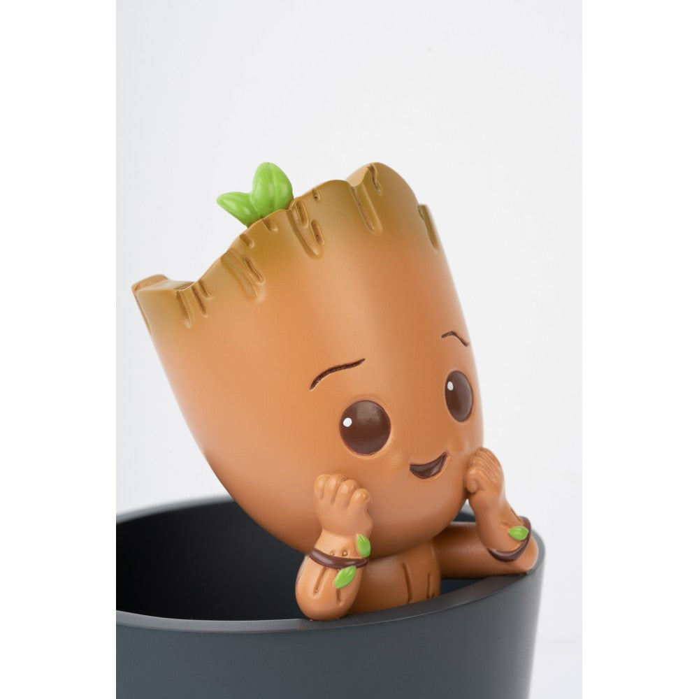 Portapenne da Scrivania Marvel (I'am Groot) Gadget 3D - Decorativo in Resina con Scomparto Interno | Cancelleria Porta Penne, Matite Guardian Of Galaxy 9,8 x 16,3 x 9,8 cm