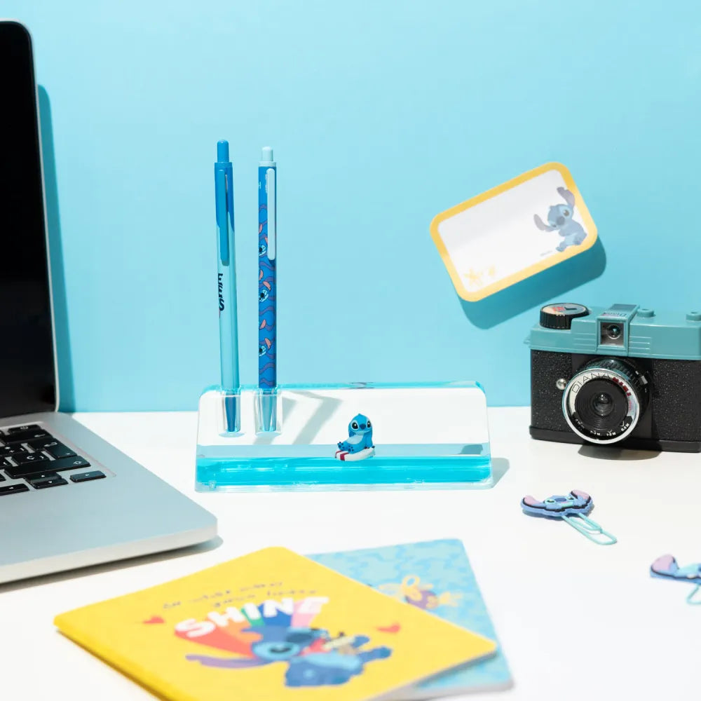 Portapenne Acrilico Disney Stitch Gadget 3D - Porta Penne Da Scrivania Gruppo Erik Cancelleria - Lilo e Stitch