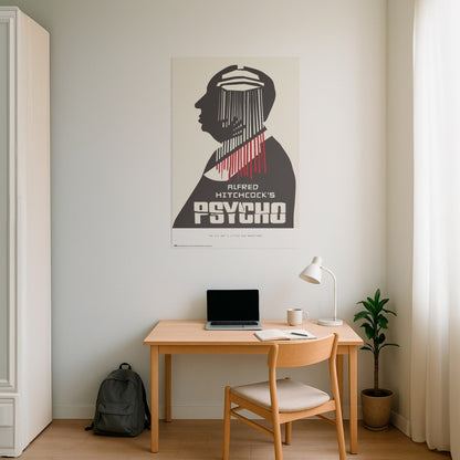Maxi Poster Rock: Alfred Hitchcock (Psycho) da Parete Incorniciabile 91x61 cm Carta Lucida Licenza Ufficiale