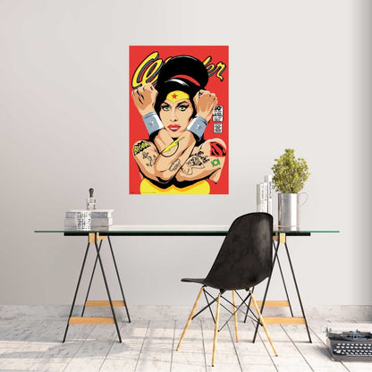 Maxi Poster Music Artist: Macellaio Billy (Rehab Wonder) da Parete Incorniciabile 91x61 cm Carta Lucida Licenza Ufficiale Amy Winehouse/Wonder Woman
