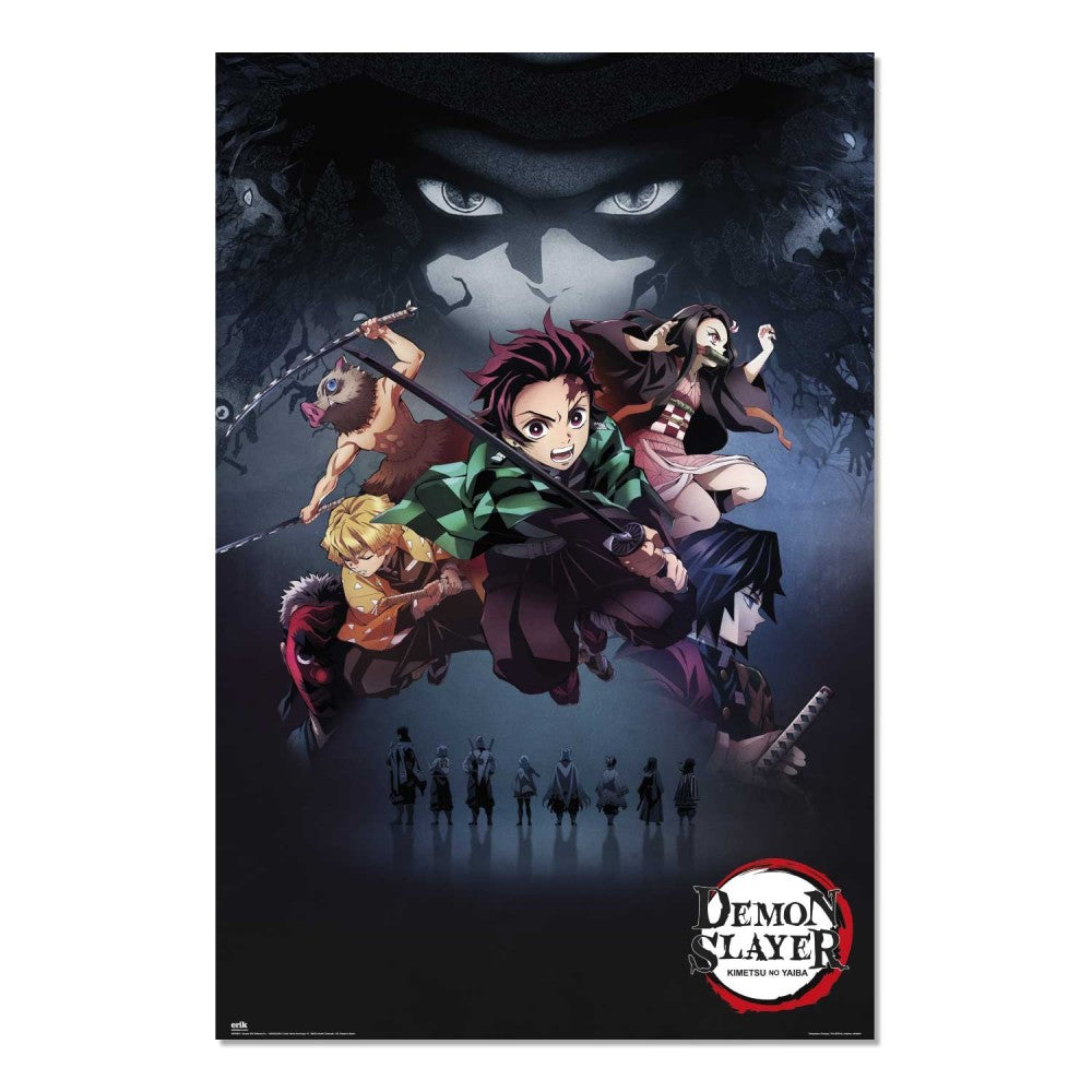 Maxi Poster Anime: (Demon Slayer - Kimetsu No Yaiba) Manga a Parete Incorniciabile da Cameretta Fumetti Manga 91x61 cm