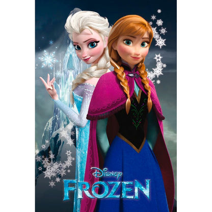Maxi Poster Disney FROZEN (Anna & Elsa) Locandina da Parete per Cameretta Principesse a Muro Incorniciabile 91x61 cm