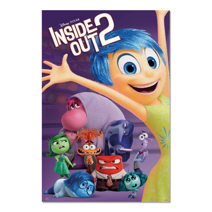 Maxi Poster Disney Pixar (Inside Out 2) Locandina Incorniciabile Film Animation da Cameretta Bambini Nerd 91x61 cm