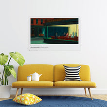 Maxi Poster Artistico: Edward Hopper (Nottambuli) Poster del Dipinto da parete Incorniciabile 91x61cm
