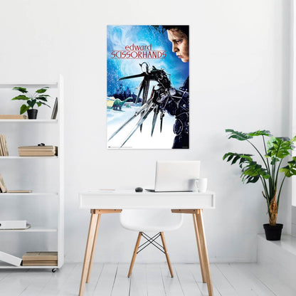 Maxi Poster Locandina del Film (Edward Mani di Forbice) Scissorhands Poster da Parete per Cameretta a Muro Incorniciabile 91x61 cm