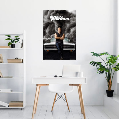 Maxi Poster Locandina (Fast & Furious) Cinema Auto da Corsa, Cult, TV, Arte Incorniciabile da Salone Casa Ufficio 91x61 cm