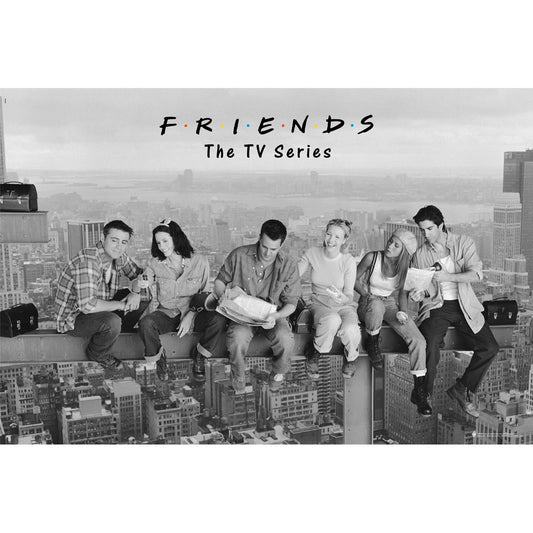 Maxi Poster (Friends-Lunch on a Skyscraper) 91x61 cm Incorniciabile da Muro Parete Nerd Ufficio Casa Cameretta