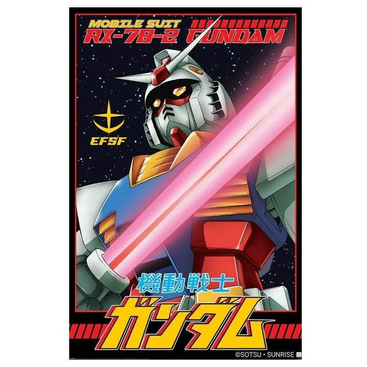 Maxi Poster Gundam (White Devil Mobile Suit RX-78) Parete Incorniciabile Cameretta 91x61 cm
