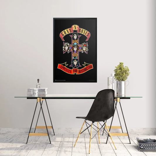 Maxi Poster Rock (Guns n' Roses) gadget Musica regalo, decorazione parete Incorniciabile 91x61 cm