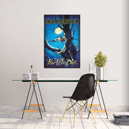 Maxi Poster Rock: Iron Maiden (Fear of the Dark) Locandina dell'Album Rock Vinile da Parete Incorniciabile 91x61 cm