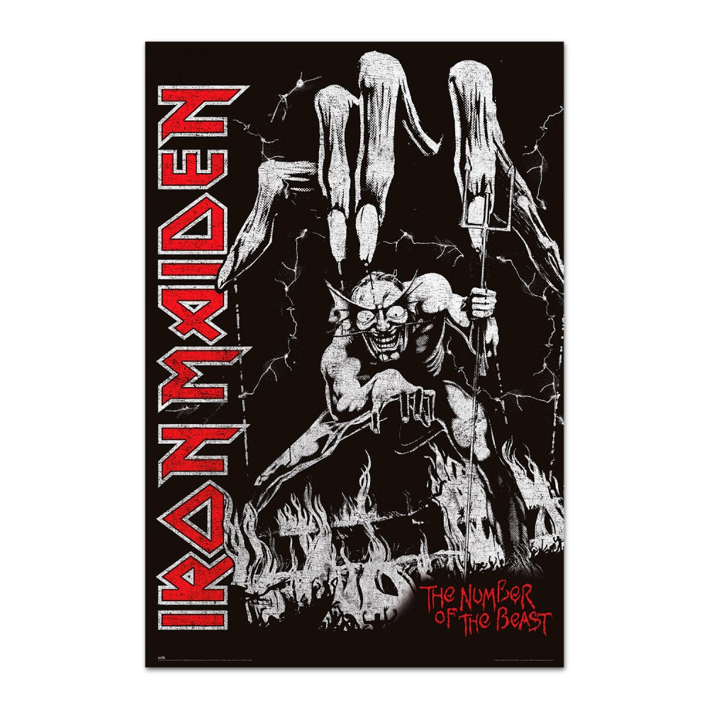 Maxi Poster Rock: Iron Maiden (The Number of the Beast) in Live Incorniciabile 91x61 cm