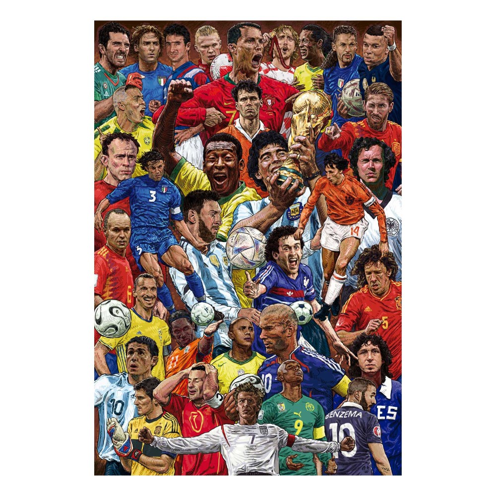 Maxi Poster Sport (Calciatori Leggendari) Gadget Calcio, Football Legendary, da Muro Ufficio Bar Incorniciabile 91 x 61 cm