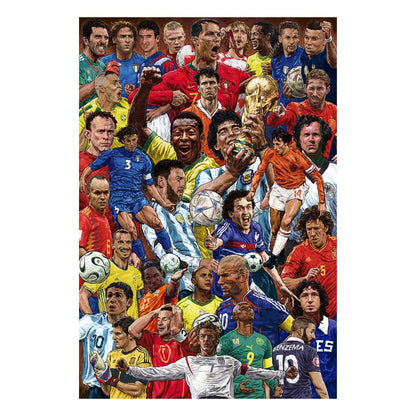 Maxi Poster Sport (Calciatori Leggendari) Gadget Calcio, Football Legendary, da Muro Ufficio Bar Incorniciabile 91 x 61 cm