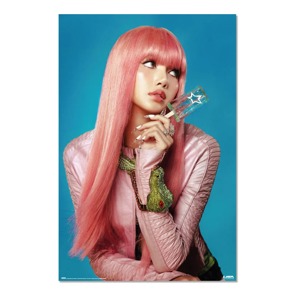 Maxi Poster Rock: K-pop (Lisa) gruppo Blackpink - da Parete Incorniciabile 91x61 cm Carta Lucida Licenza Ufficiale