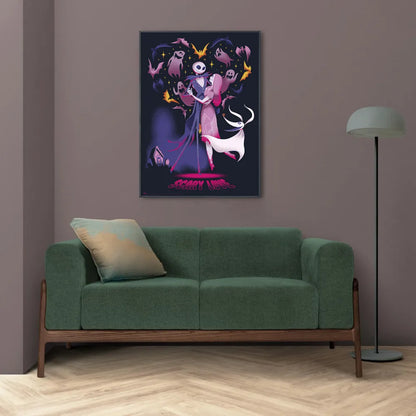 Poster Premium Luminoso The Nightmare Before Christmas Illumina al Buio 50x70cm Luminescente