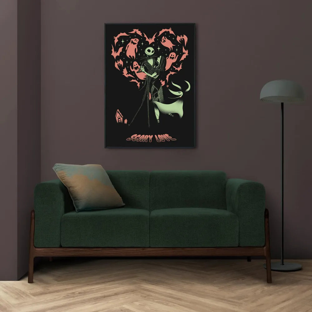 Poster Premium Luminoso The Nightmare Before Christmas Illumina al Buio 50x70cm Luminescente
