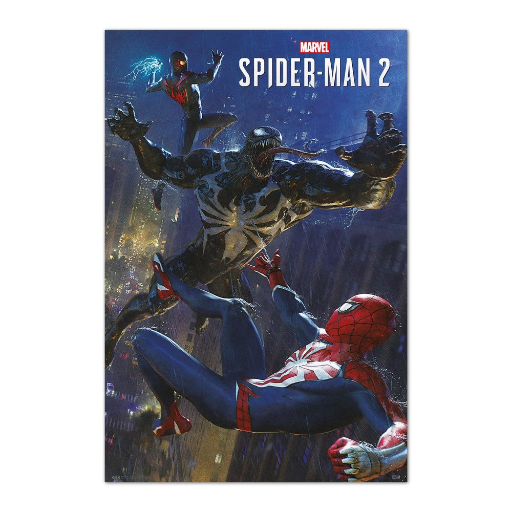 Maxi Poster Marvel (Spider-Man 2) a Parete Cameretta Incorniciabile 91x61 cm - SPIDERMAN vs VENOM