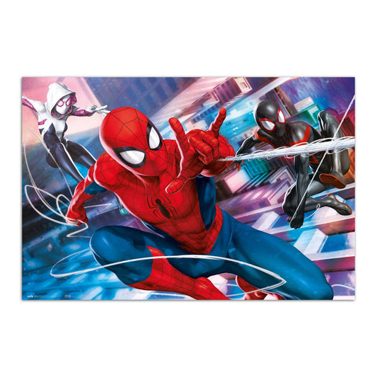 Maxi Poster Marvel ( Spider-Man Peter, Miles e Gwen) a Parete Incorniciabile 91x61 cm