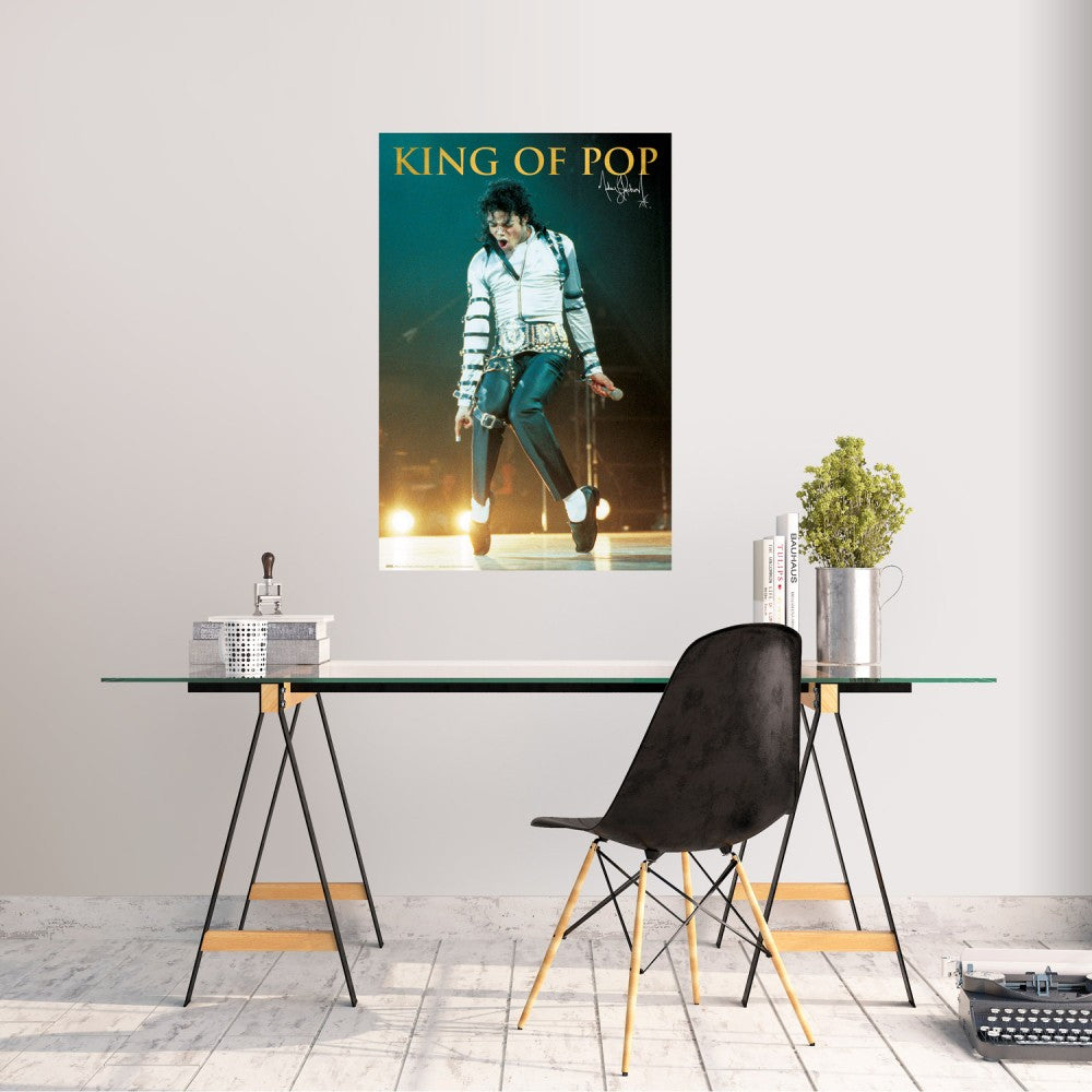 Maxi Poster Rock: Michael Jackson (Bad) da Parete Incorniciabile 91x61 cm Carta Lucida Licenza Ufficiale