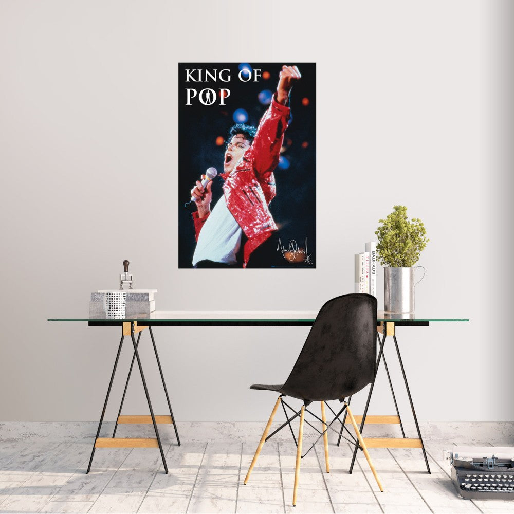Maxi Poster Rock: Michael Jackson (King of Pop) da Parete Incorniciabile 91x61 cm Carta Lucida Licenza Ufficiale