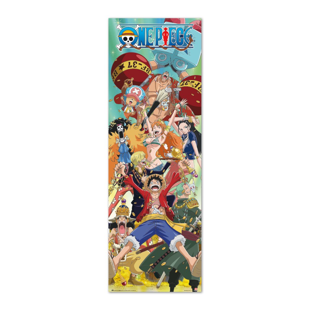 Maxi Poster XXL Porta o Parete (One Piece) Incorniciabile per Cameretta Gamer, Gadget Anime Manga, Ufficio 53x158 cm