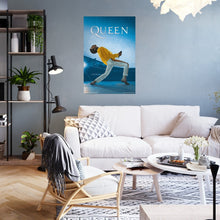 Maxi Poster Rock: Queen (Wembley) in Live Freddy Mercury Incorniciabile 91x61 cm