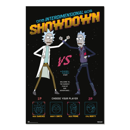 Maxi Poster Rick and Morty Interdimensional Showdown 91x61 cm Incorniciabile A Parete