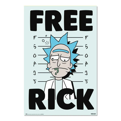Maxi Poster Rick and Morty Free Kick A Parete 91x61 cm Incorniciabile