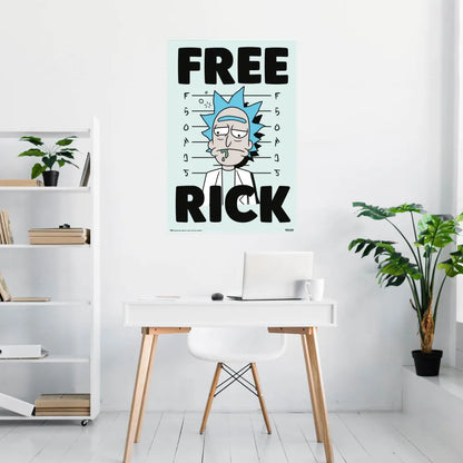 Maxi Poster Rick and Morty Free Kick A Parete 91x61 cm Incorniciabile