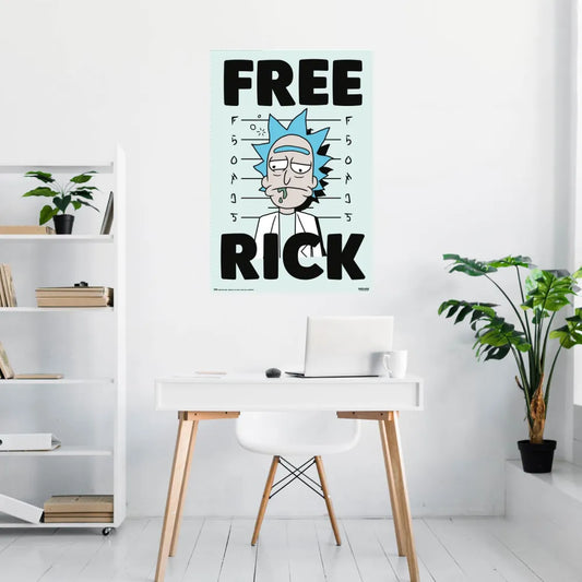 Maxi Poster Rick and Morty Free Kick A Parete 91x61 cm Incorniciabile