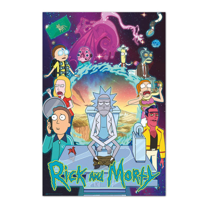 Maxi Poster Rick and Morty Season 4 A Parete 91x61 cm Incorniciabile