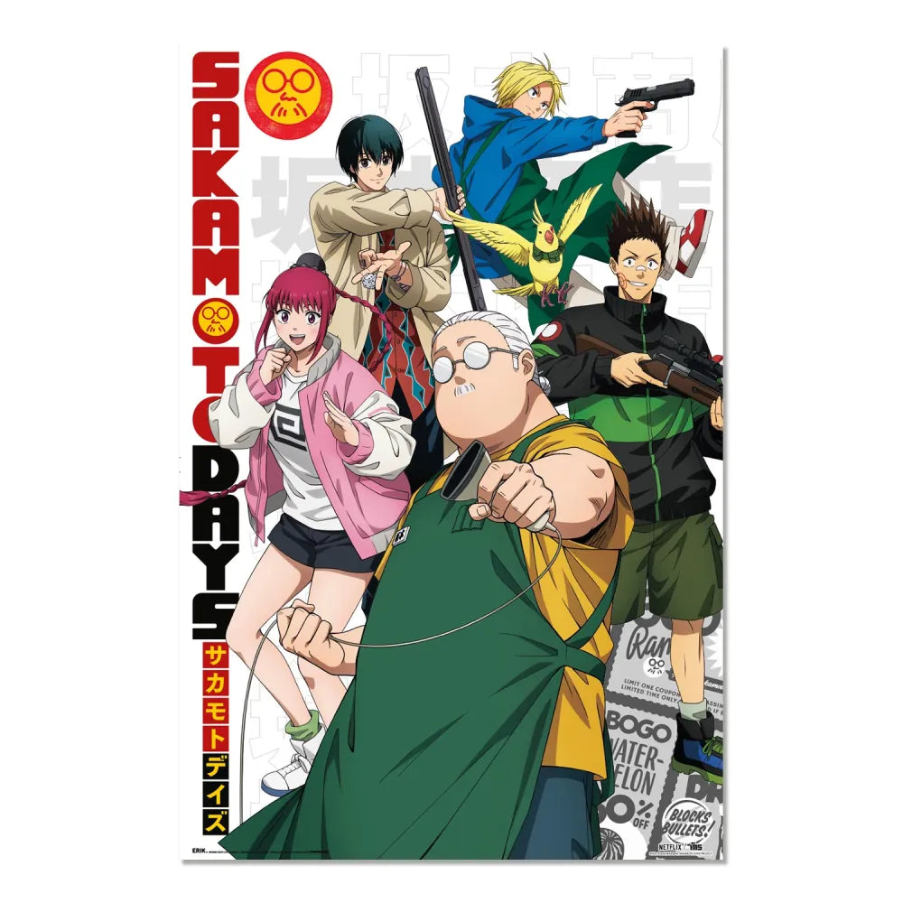 Maxi Poster Anime (Sakamoto Days) Manga Parete Incorniciabile Cameretta 91x61 cm