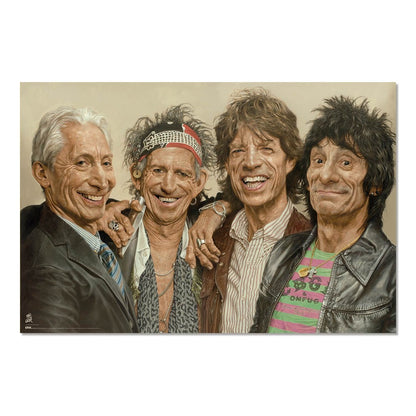 Maxi Poster Artist: SEBASTIAN KRÜGER (The Rolling Stones) Quadro del Dipinto Rock - da Parete Incorniciabile - Licenza Ufficiale 91x61 cm