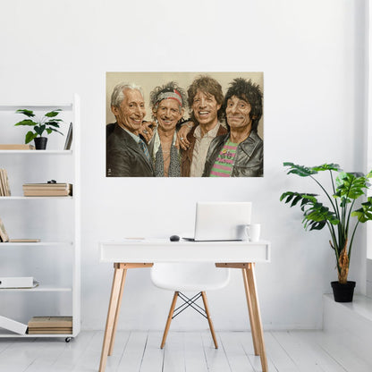 Maxi Poster Artist: SEBASTIAN KRÜGER (The Rolling Stones) Quadro del Dipinto Rock - da Parete Incorniciabile - Licenza Ufficiale 91x61 cm
