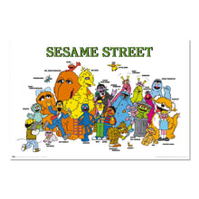Maxi Poster Sesame Street (Personaggi) da parete per Cameretta Bambini Incorniciabile 91x61 cm