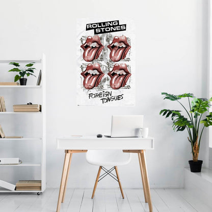 Maxi Poster - The Rolling Stones (Foreign Tongues) Locandina dell'Album Rock Vinile - da Parete Incorniciabile - Licenza Ufficiale 91x61 cm