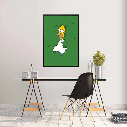 Maxi Poster i Simpson (Homer tra i cespugli) da parete Incorniciabile 91x61 cm