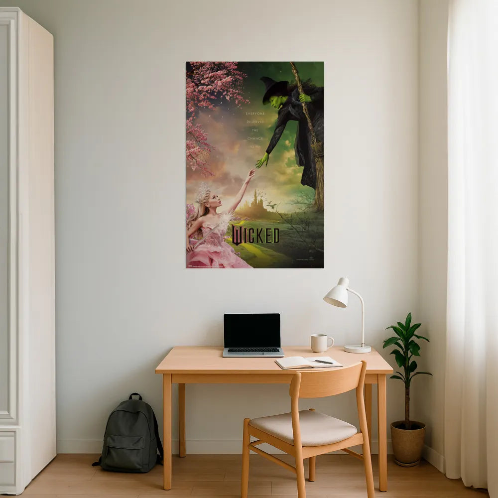 Maxi Poster TV (Wicked) Arte Incorniciabile a parete per Arredo Casa Cameretta, Film Principesse e Streghe, Nerd, 91x61 cm