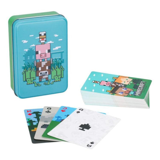 Paladone Playing Cards: Minecraft Mazzo Carte Da Gioco Francesi Poker Box Latta
