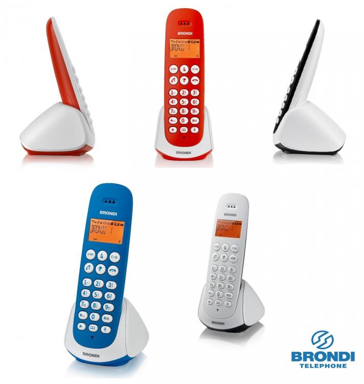 Telefono Cordless Brondi Adara Senza Filo Portatile Ufficio Casa Hotel Negozio