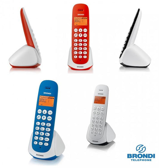 Telefono Cordless Brondi Adara Senza Filo Portatile Ufficio Casa Hotel Negozio