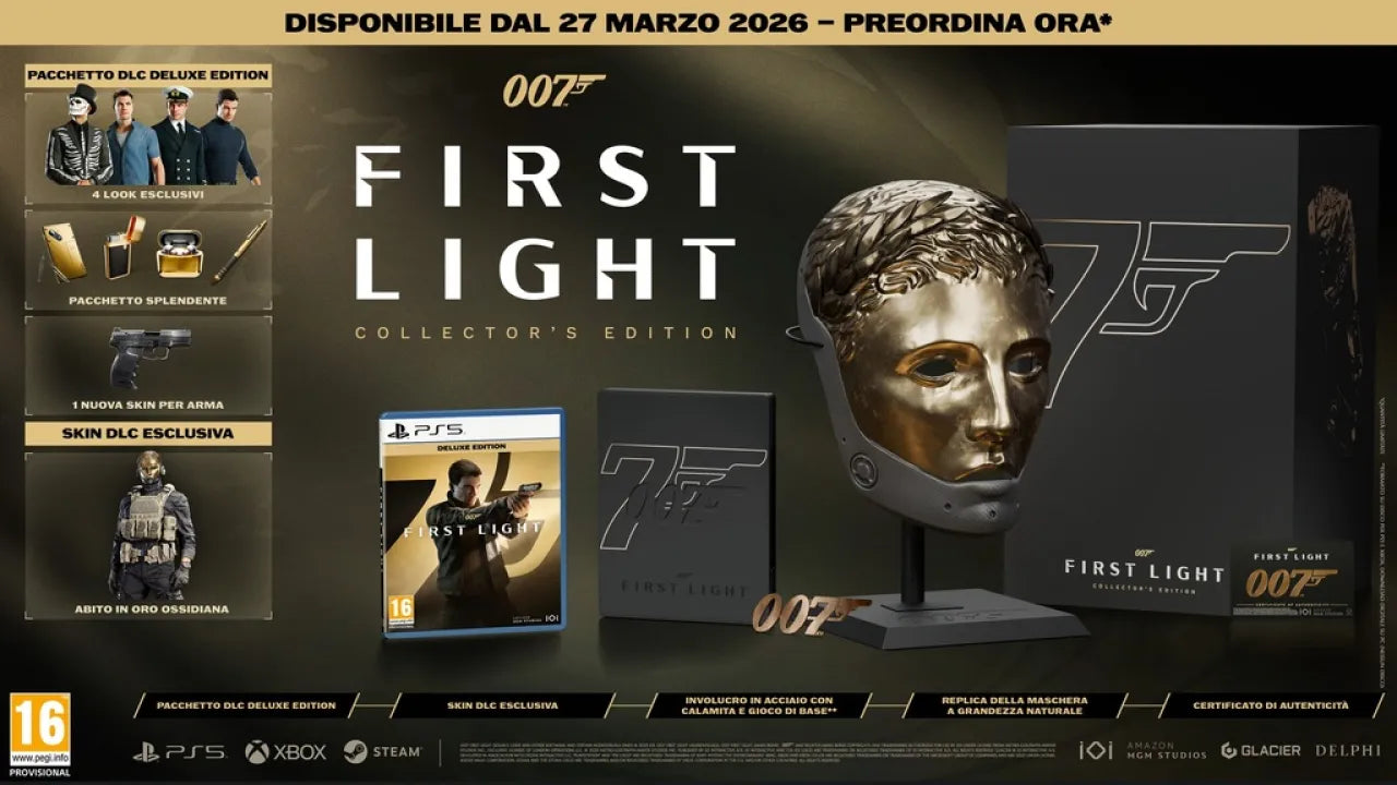 007 First Light Collector's Edition Ps5 Videogioco Playstation 5 Copertina Italiana