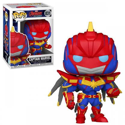 Funko Pop Marvel Avengers Mech Strike 831 Captain Marvel Vinyl Da Collezione