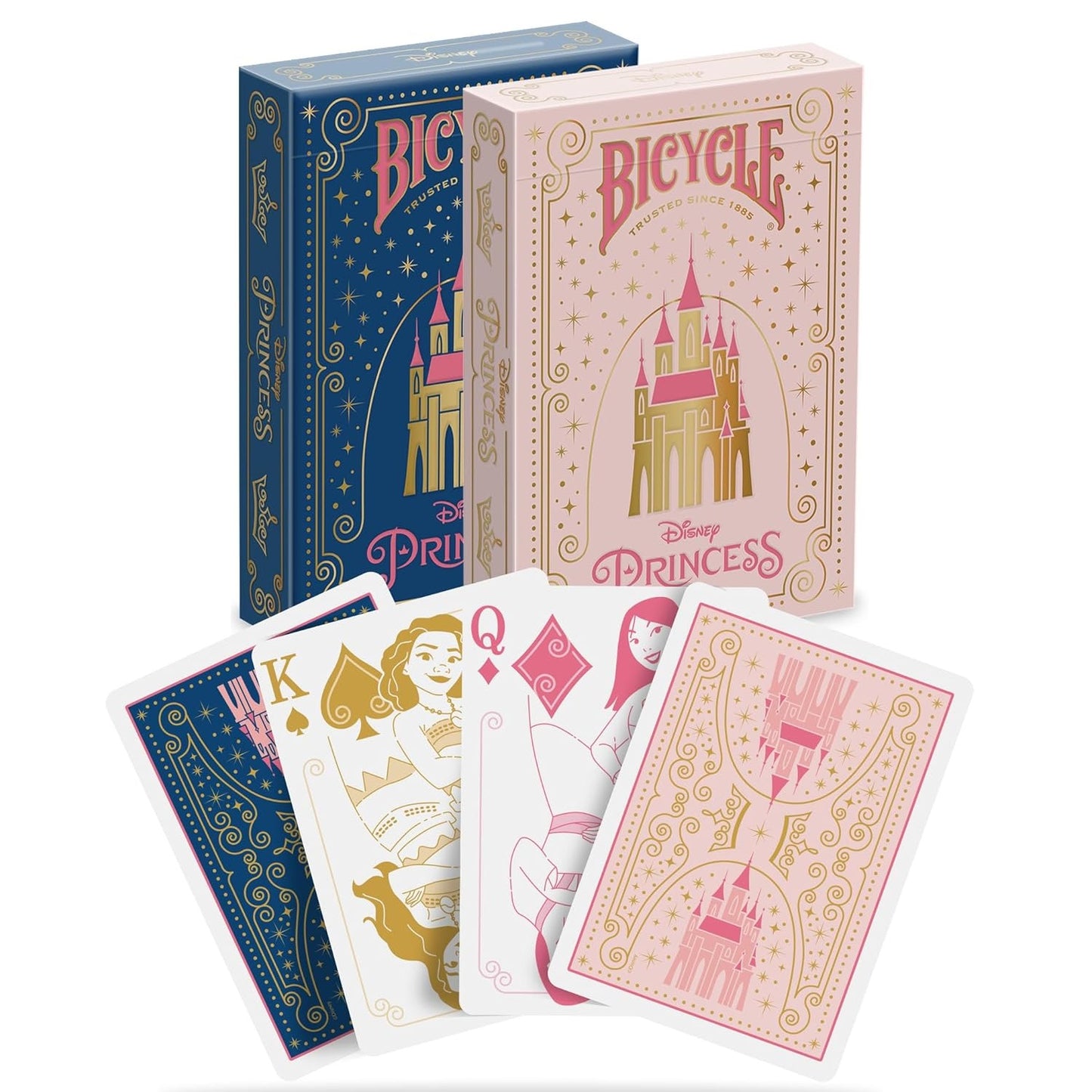 Bicycle - Disney (Princess Pink and Navy) Playing Cards - Mazzo di Carte da Collezione, Poker, Magia e Cardistry basato sul famoso film di Animzione Disney Principesse (1 Mazzo RANDOM)