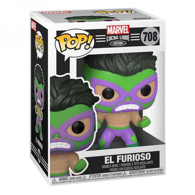 Funko Pop Marvel Lucha Libre 708 El Furioso Hulk Figure Vynil Da Collezione