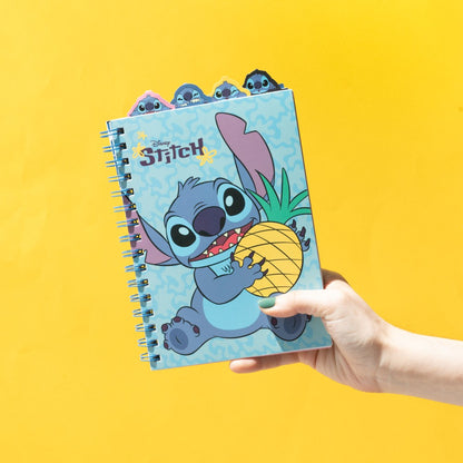 Quaderno Appunti A5 Disney (Stitch) Taccuino con Anelli Bullet Journal Puntinato Diviso in Sezioni con 4 Separatori e Copertina Morbida, 160 Pagine | Scuola Cancelleria, Diario Personale