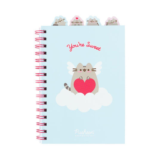 Quaderno Appunti A5 (Pusheen the Cat Purrfect) Love Collection Taccuino con Anelli Bullet Journal Puntinato Diviso in Sezioni con 4 Separatori e Copertina Morbida, 160 Pagine | Scuola Cancelleria, Diario Personale