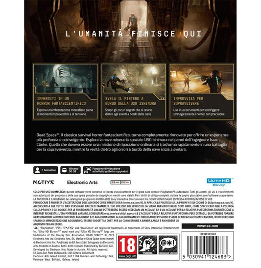 DEAD SPACE REMAKE XBOX SERIE X GIOCO ITALIANO VIDEOGIOCO NUOVO SIGILLATO ITA