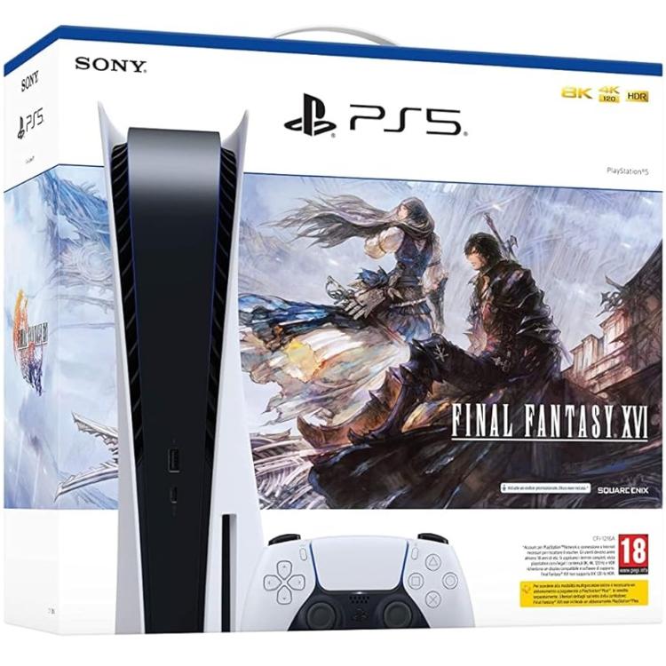 Sony Console Ps5 Standard 825Gb White (Bundle) Playstation 5 + Final Fantasy Xvi